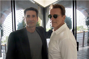 Arnold Schwarzenegger and Bob Van Ronkel
