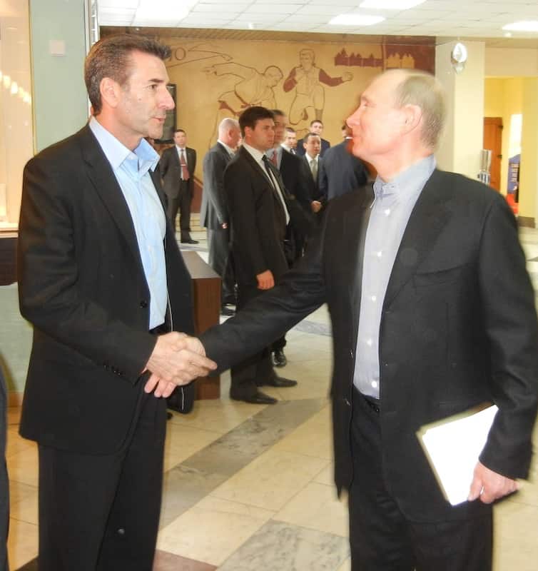 Bob Van Ronkel and President Vladimir Putin in Moscow